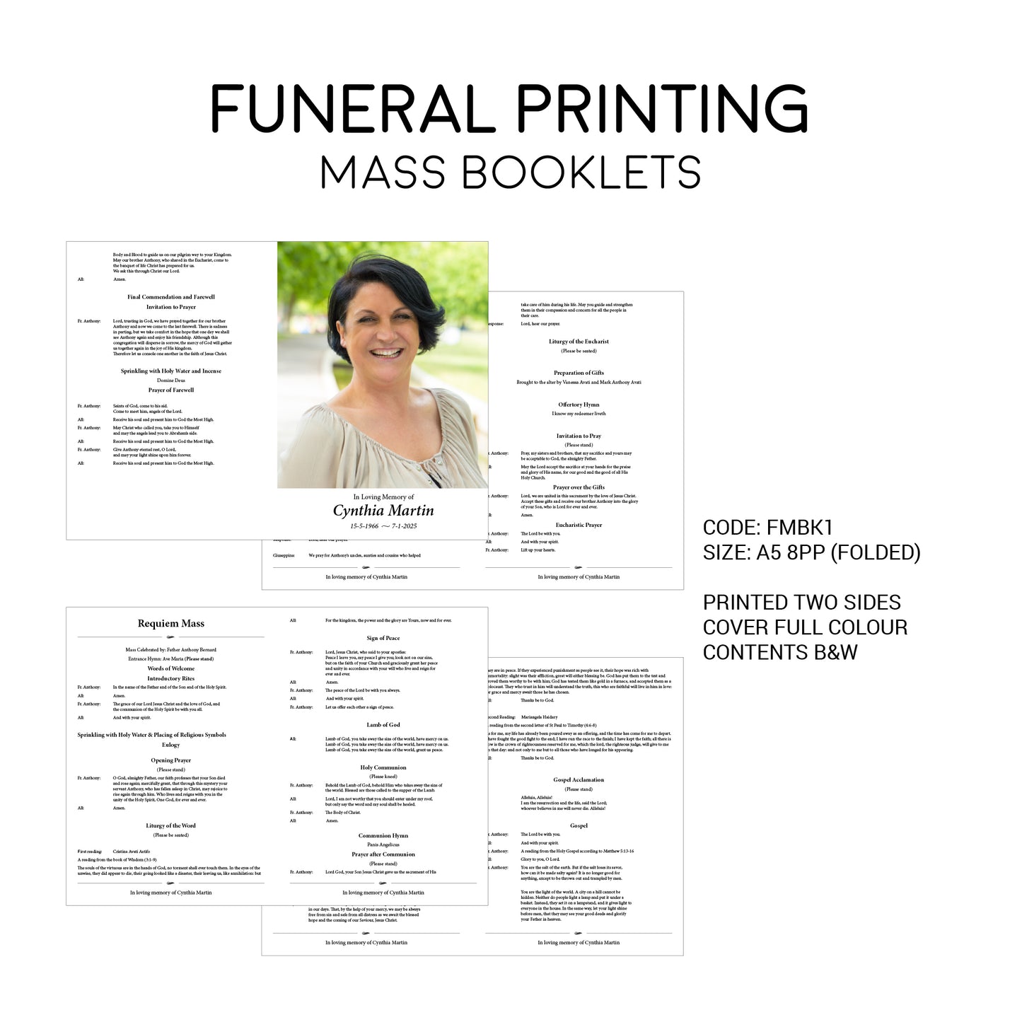 Mass Booklet 8 Pages